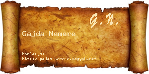 Gajda Nemere névjegykártya